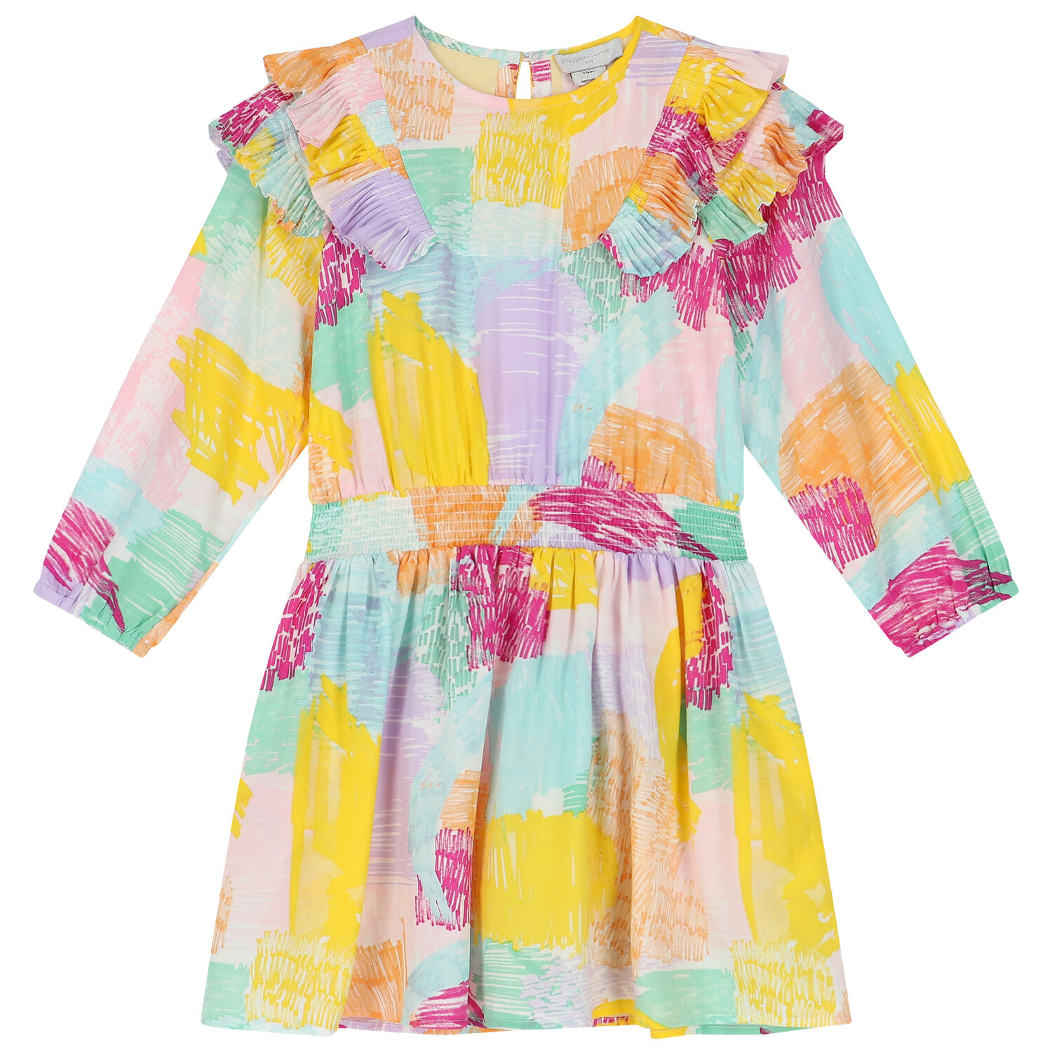 Girls Multi-Coloured Pleated Dress, 1, hi-res image number null