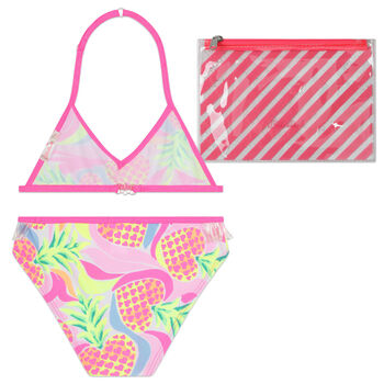 Girls Pink Pineapple Bikini