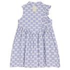 Girls White & Blue Dress, 1, hi-res