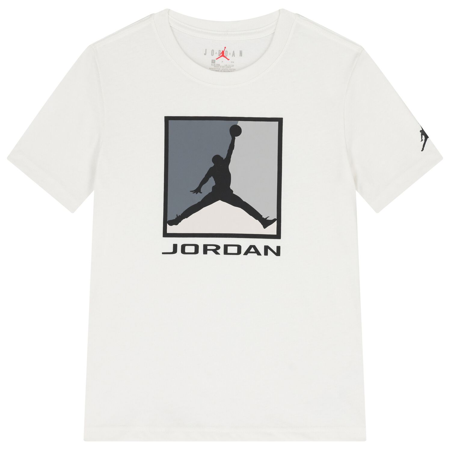Boys White Jordan Logo T-Shirt, 2, hi-res image number null