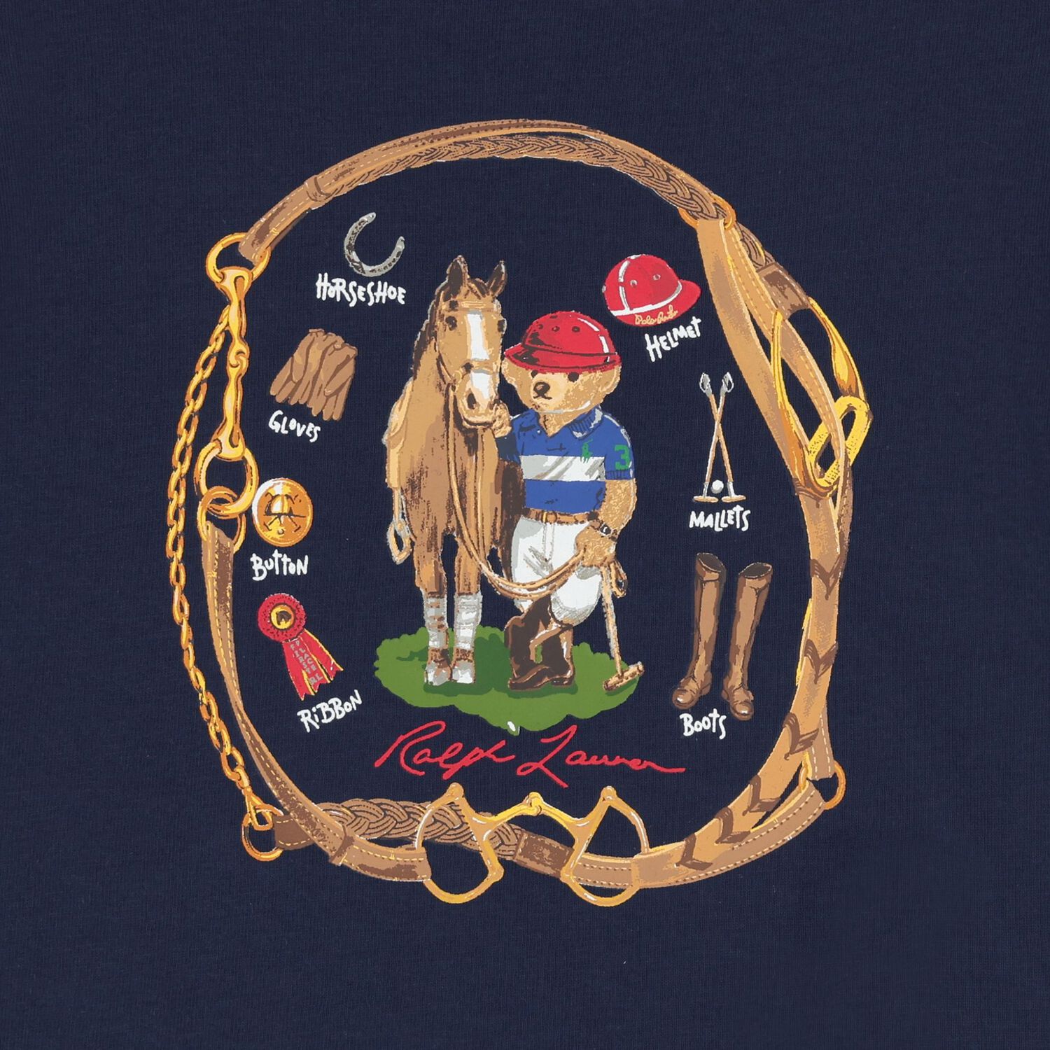 Baby Boys Navy Blue Polo Bear T-Shirt, 1, hi-res