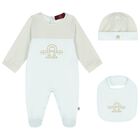 Baby Boys Blue Logo Babygrow Set, 1, hi-res