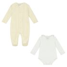 Ivory & White Angel Wings Babygrow Set, 1, hi-res