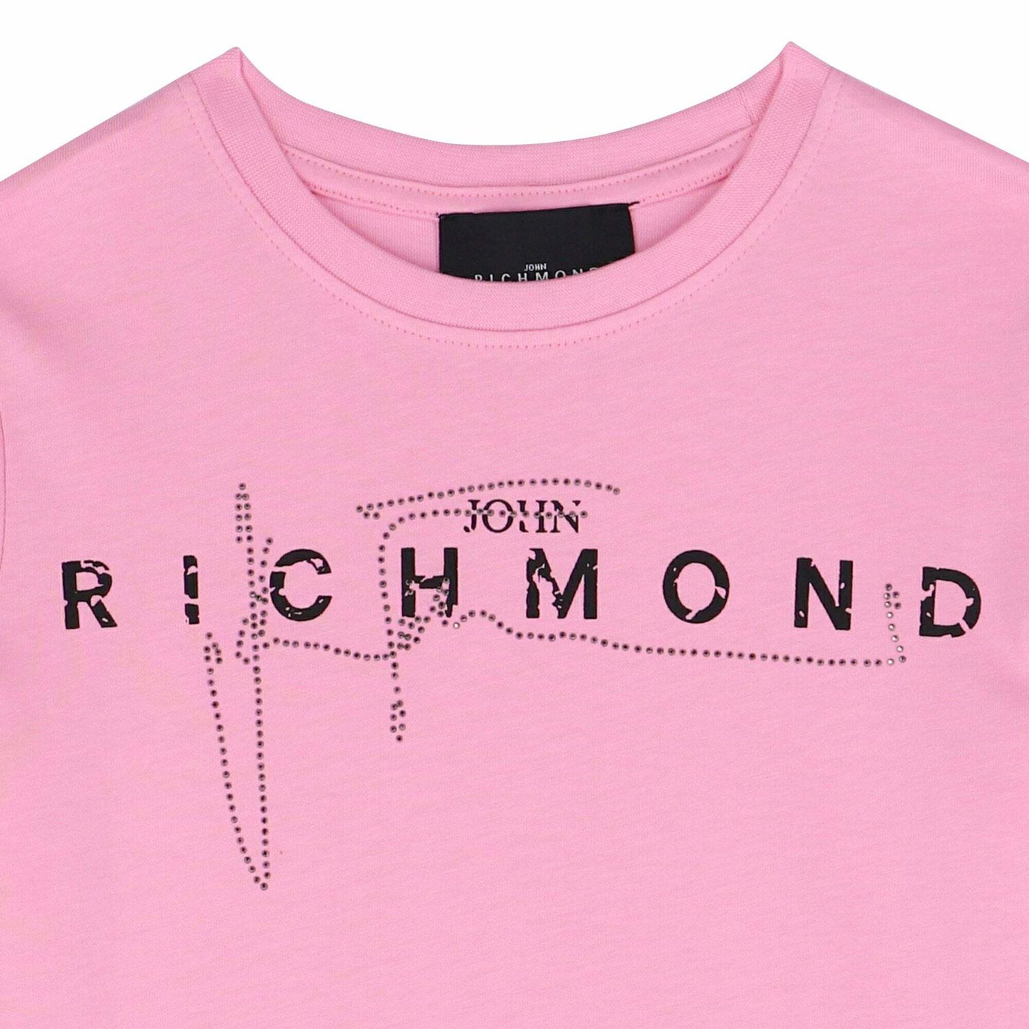 Girls Pink Embellished T-Shirt, 1, hi-res