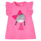 Younger Girls Pink Dress, 1, hi-res