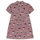 Girls White & Red Polo Bear Striped Dress, 1, hi-res