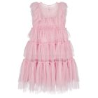 Girls Pink Sequin Tulle Dress, 1, hi-res