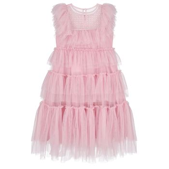 Girls Pink Sequin Tulle Dress