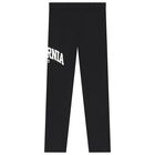 Girls Black Leggings, 1, hi-res