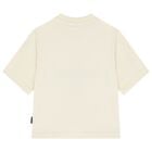 تيشيرت للأولاد بشعار دب تيدي باللون العاجي, 1, hi-res