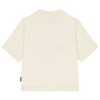 Boys Ivory Teddy Bear Logo T-Shirt