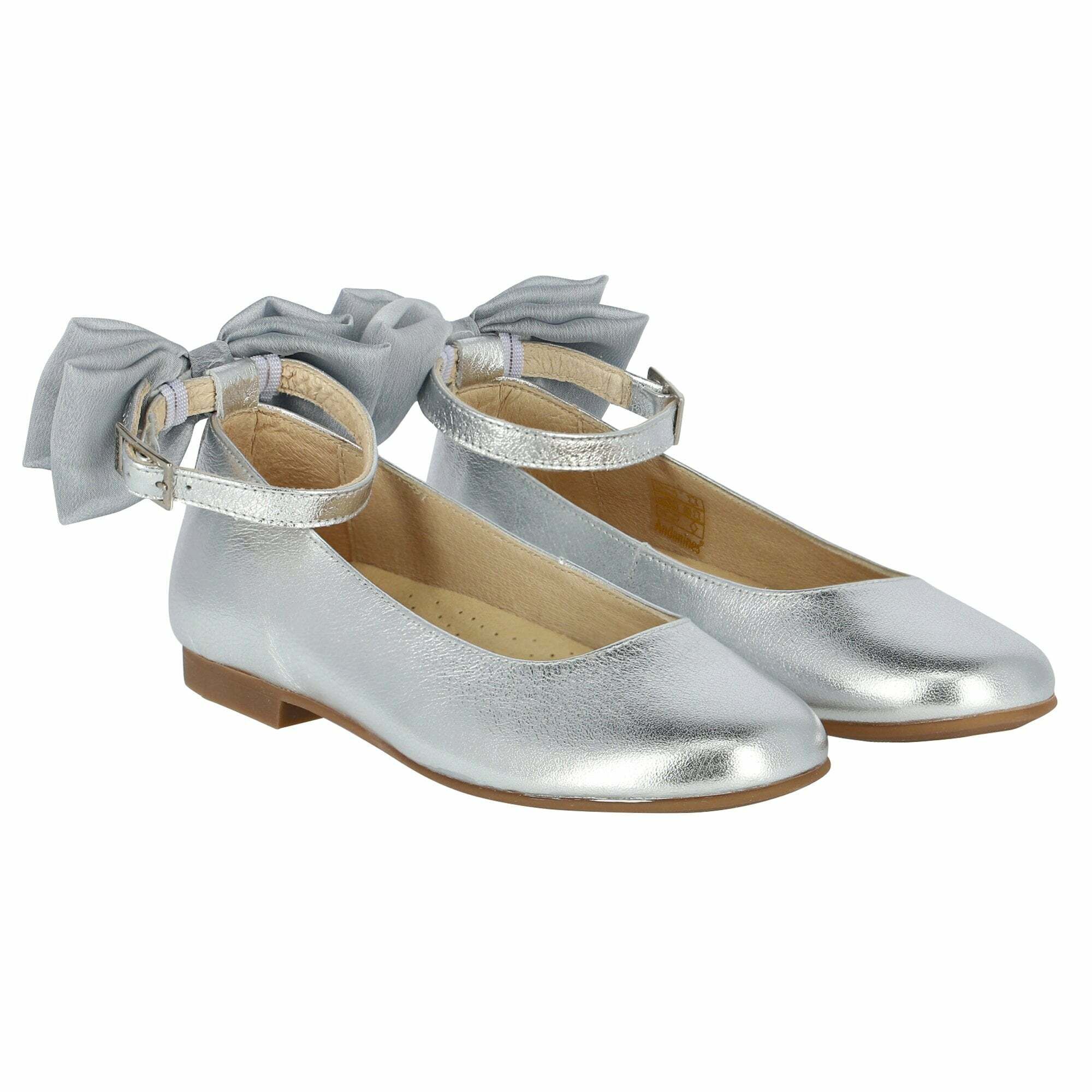 Girls silver ballet pumps Clearance
