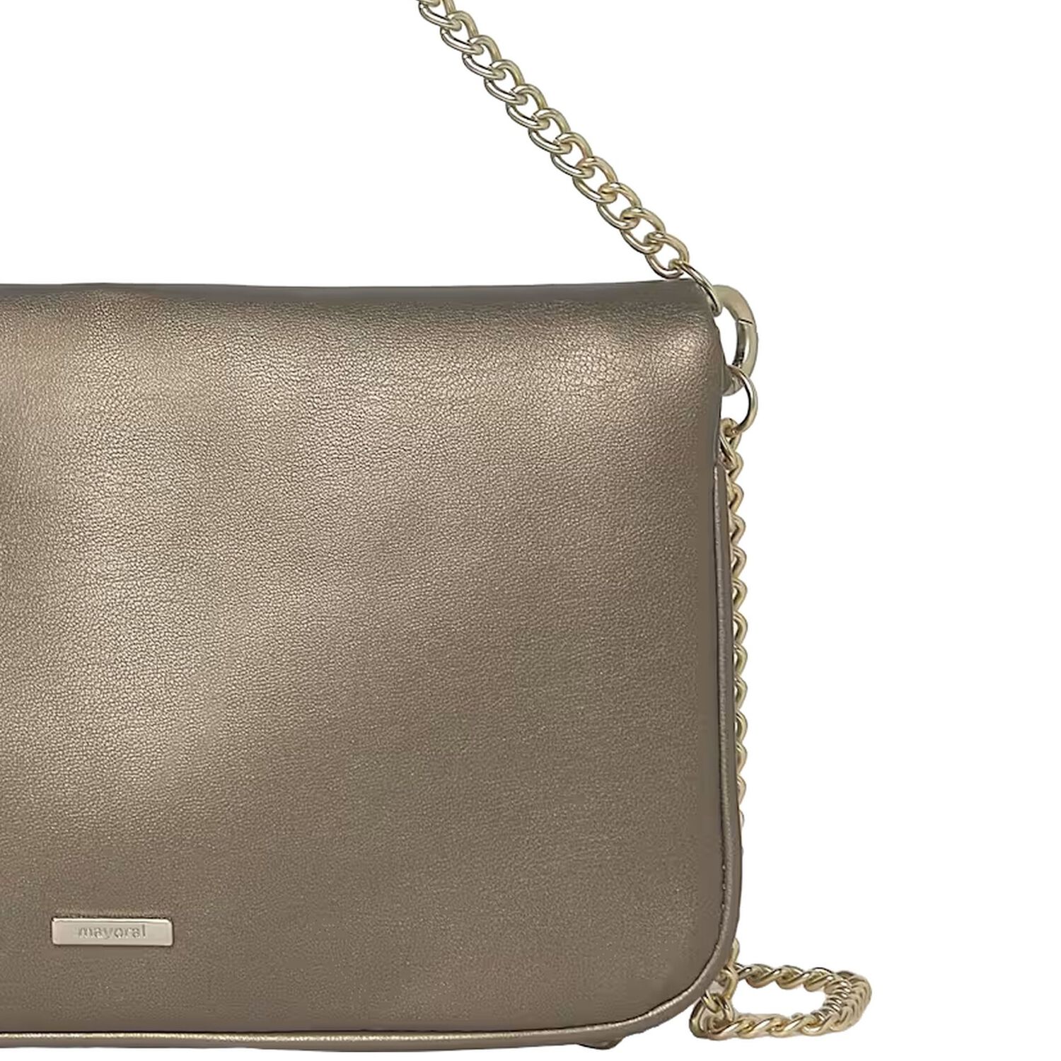 Girls Gold & Beige Studded Bag, 1, hi-res