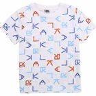 Boys White Logo T-Shirt, 1, hi-res