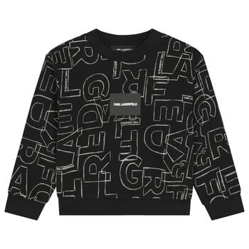 Boys Black Logo Sweatshirt