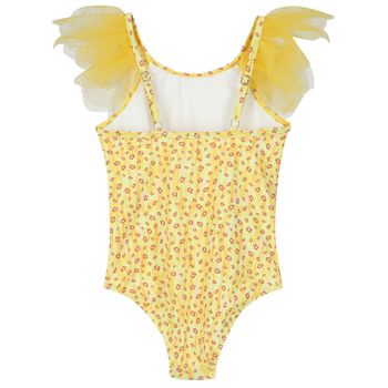 Girls Yellow Tulle Swimsuit