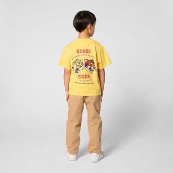 Boys Yellow Tiger & Friend Logo T-Shirt