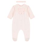Baby Girls Pink Hearts Babygrow Set, 1, hi-res