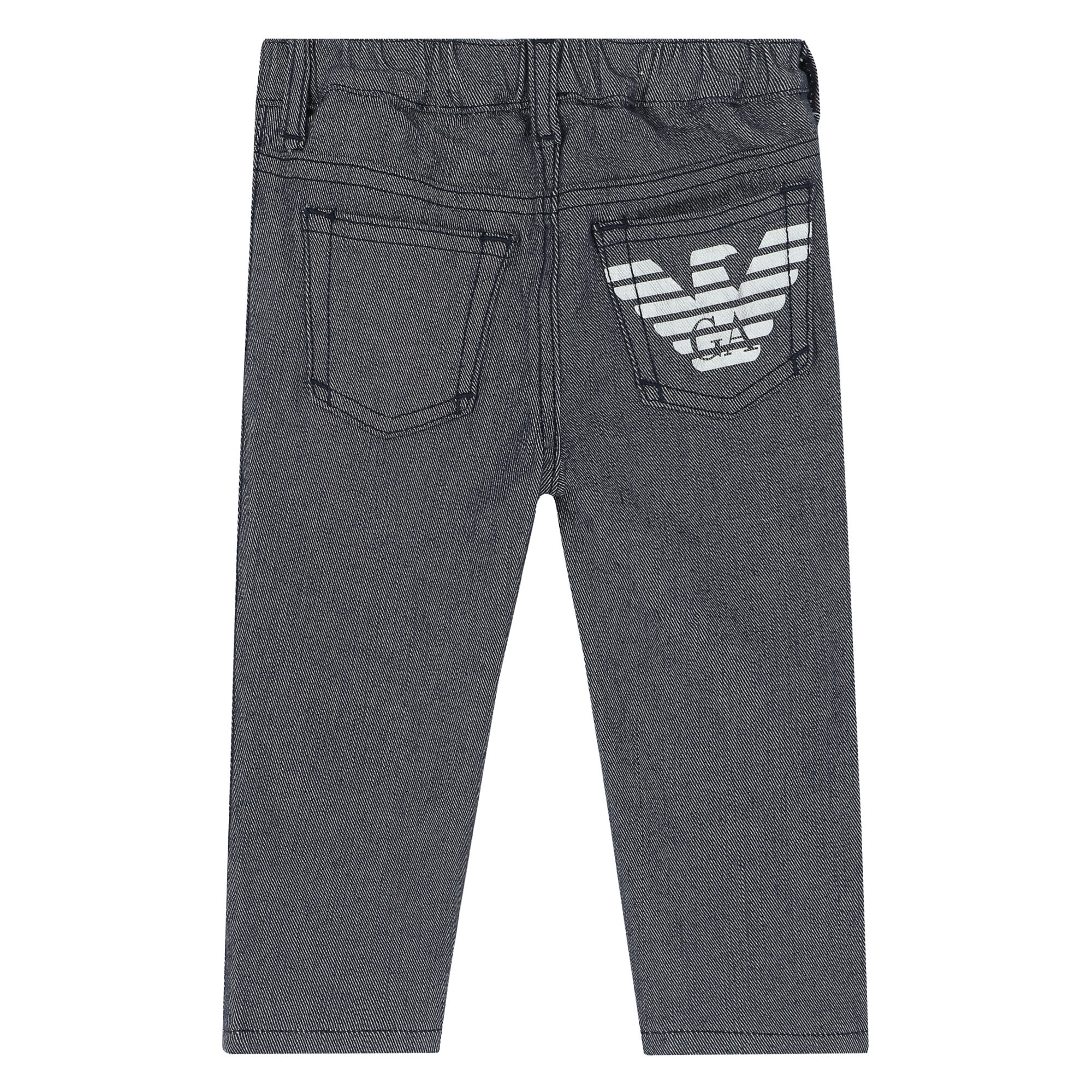 Emporio Armani Younger Boys Navy Logo Trousers Junior Couture USA