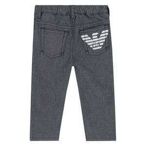 Younger Boys Navy Logo Trousers