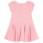 Girls Pink Bow Dress & Bag Set, 1, hi-res