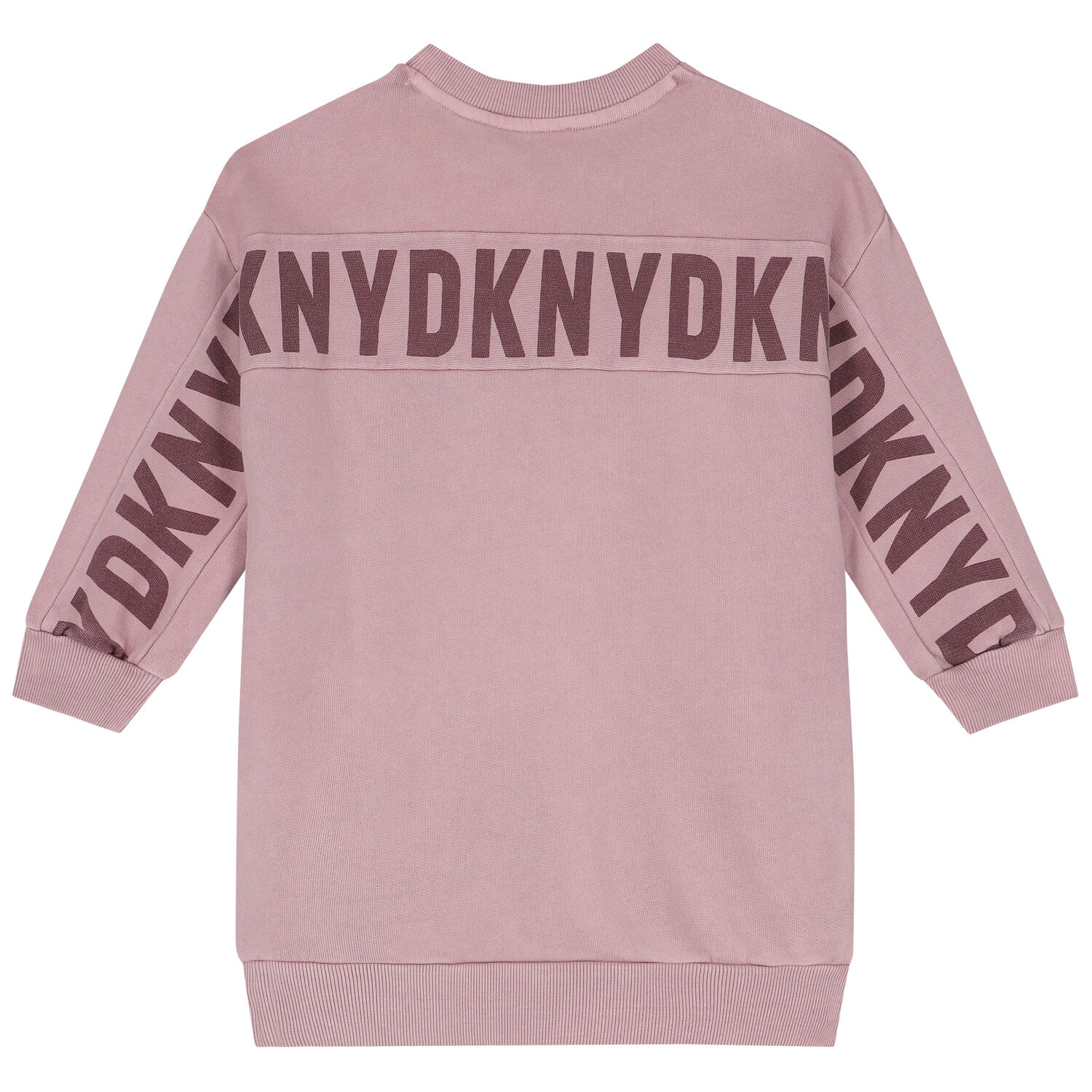 Girls Pink Logo Sweatshirt Dress, 1, hi-res image number null