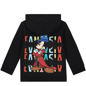 Black Disney Logo Hooded Top