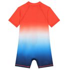 Younger Boys Orange Logo Sun Suit, 1, hi-res