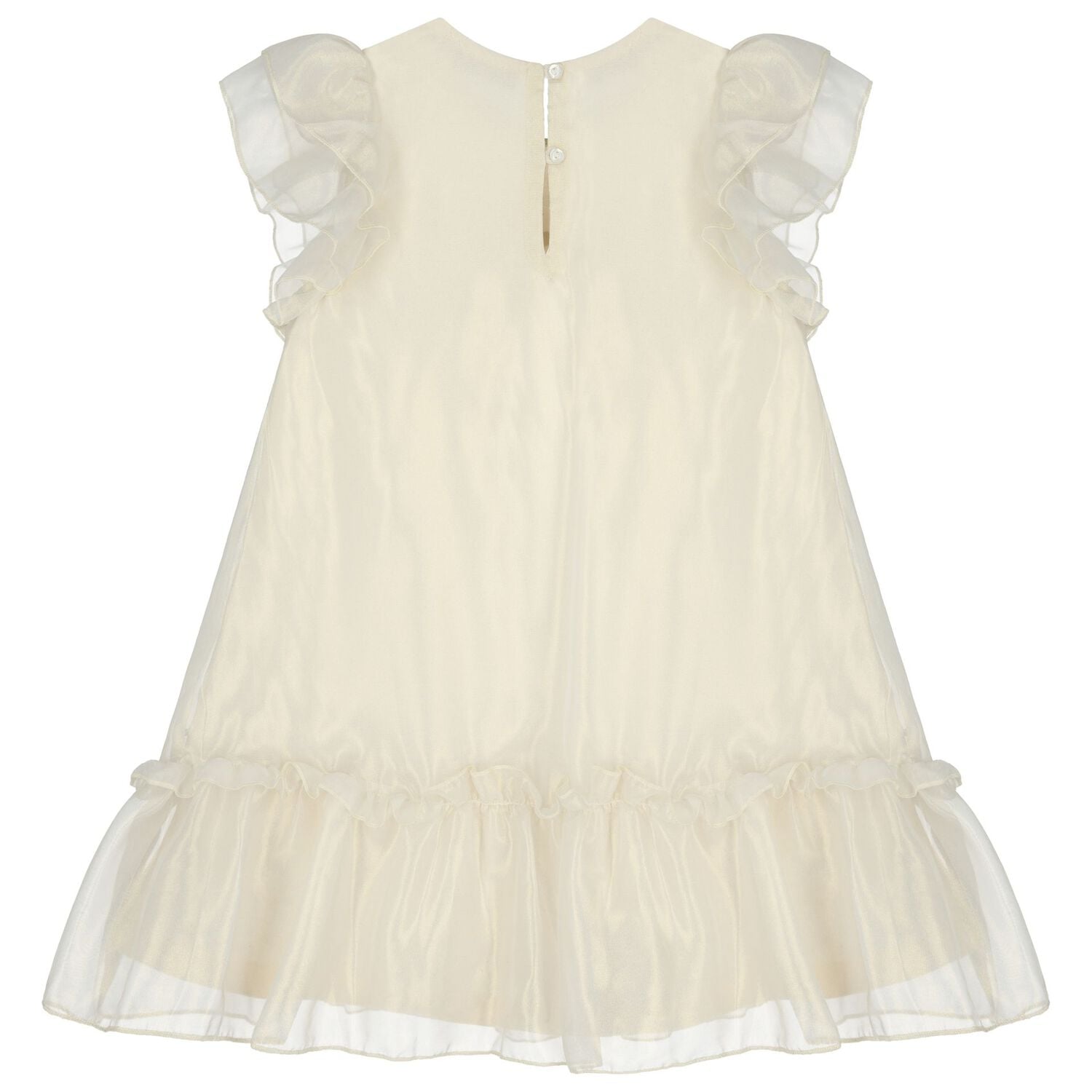 Girls Gold Logo Dress, 1, hi-res