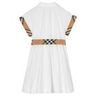 Girls White Check Dress, 1, hi-res