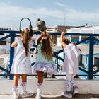 Girls Aqua & Purple Abstract Socks, 1, hi-res