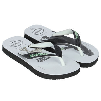 Boys White Star Wars Flip Flops, 1 Boys White Star Wars Flip Flops