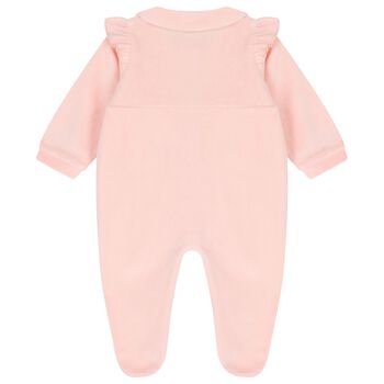 Baby Girls Pink Logo Babygrow