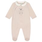 Beige & Ivory Logo Babygrow Gift Set, 1, hi-res