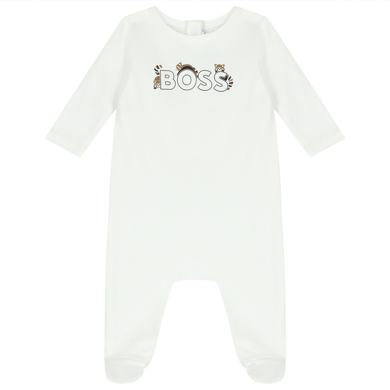 White Logo Babygrow Gift Set, 1, hi-res