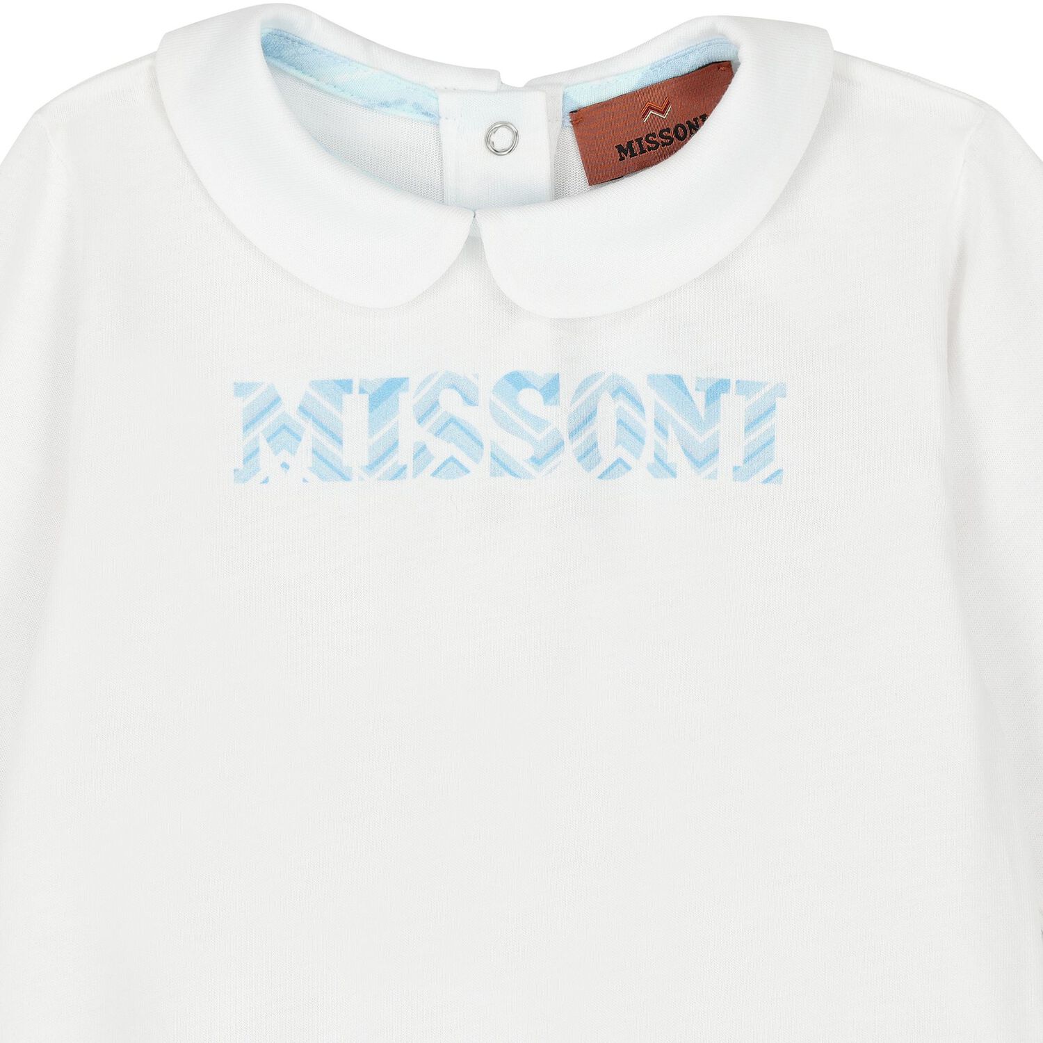 طقم أولاد هدايا أفرول بالشعار باللون الأزرق والأبيض, 1, hi-res