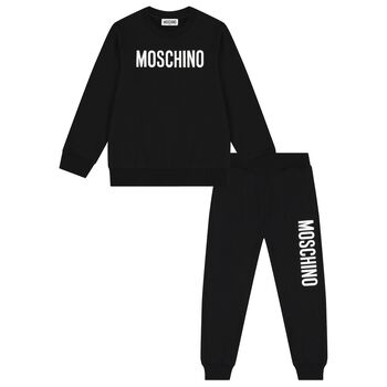 Moschino   بدلة رياضية  بالشعار باللون الأسود, 1   بدلة رياضية  بالشعار باللون الأسود