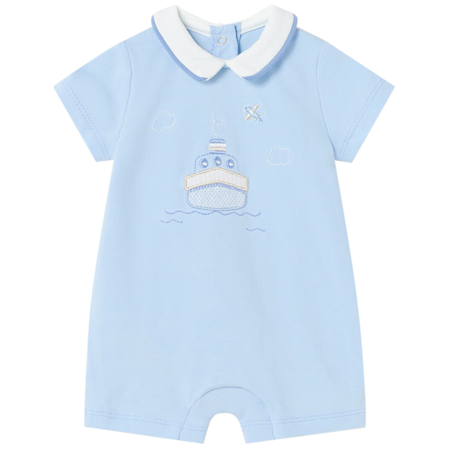 Baby Boys Blue Romper, 2, hi-res image number null