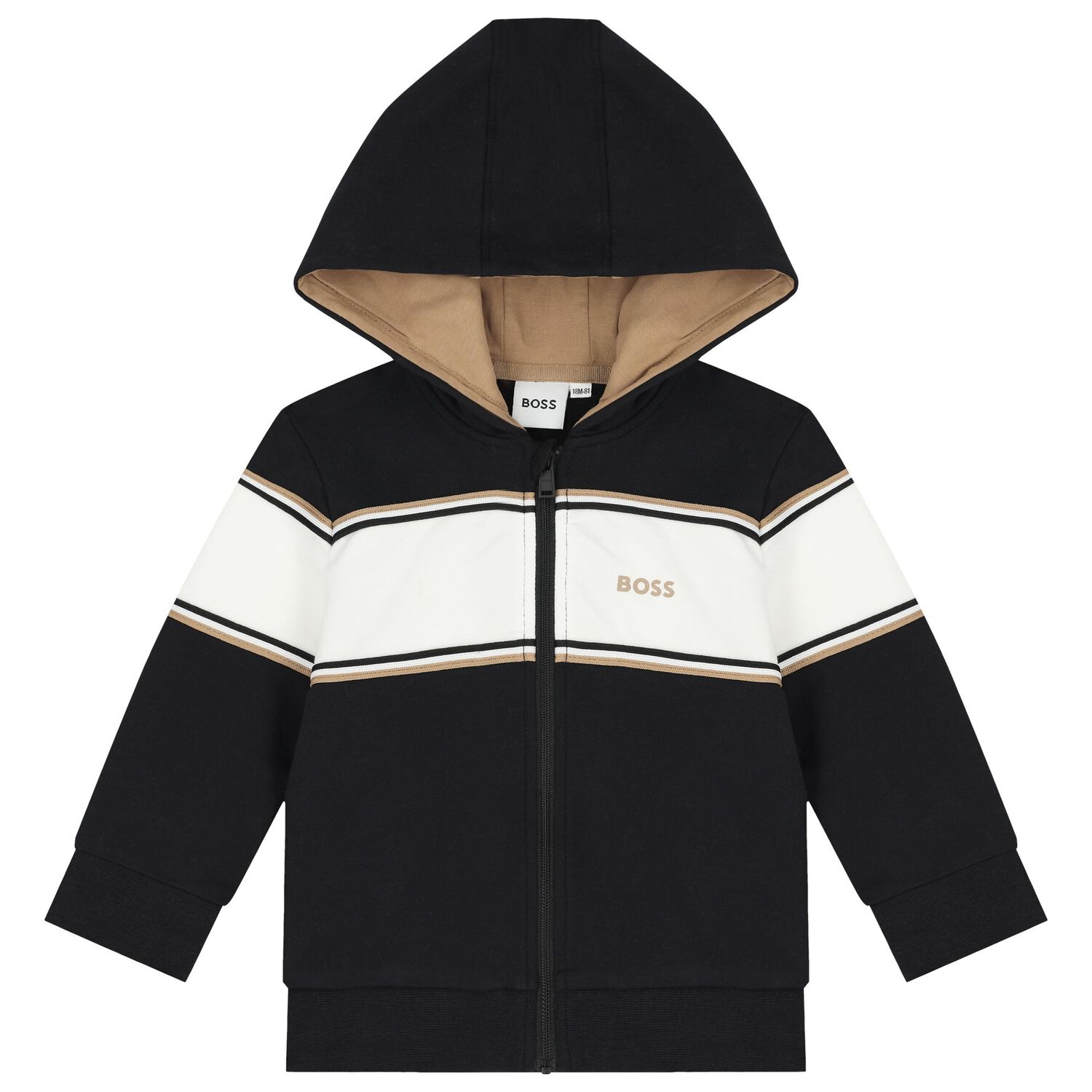 Baby Boys Black Logo Tracksuit, 1, hi-res