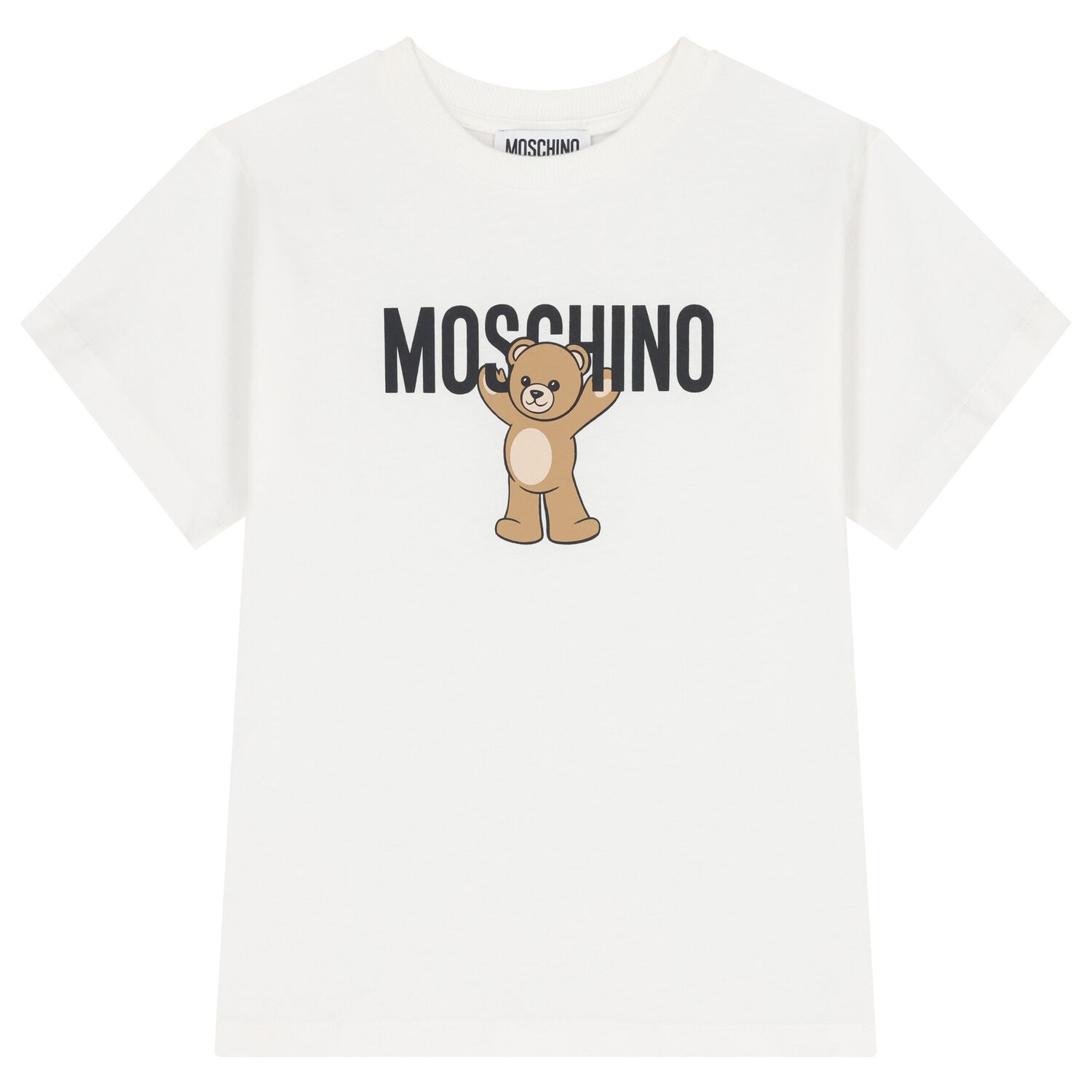 تي شيرت أبيض بشعار دب تيدي , 1, hi-res