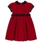 Girls Red Tartan Dress, 1, hi-res