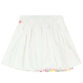 Girls White Butterfly Skirt