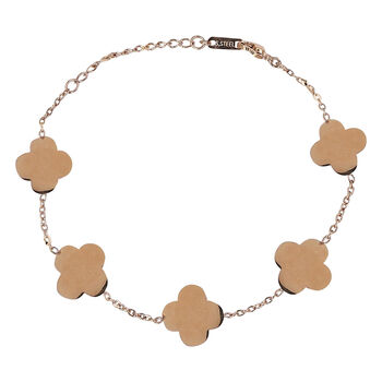 Girls Gold & Ivory Flower Bracelet