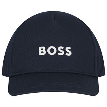Baby Boys Navy Blue Logo Cap