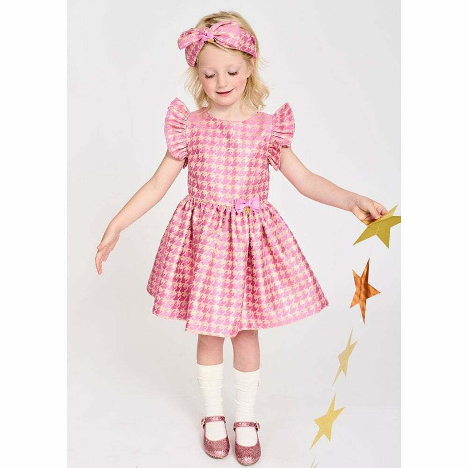 Girls Apricot Heart Dress, 4, hi-res image number null