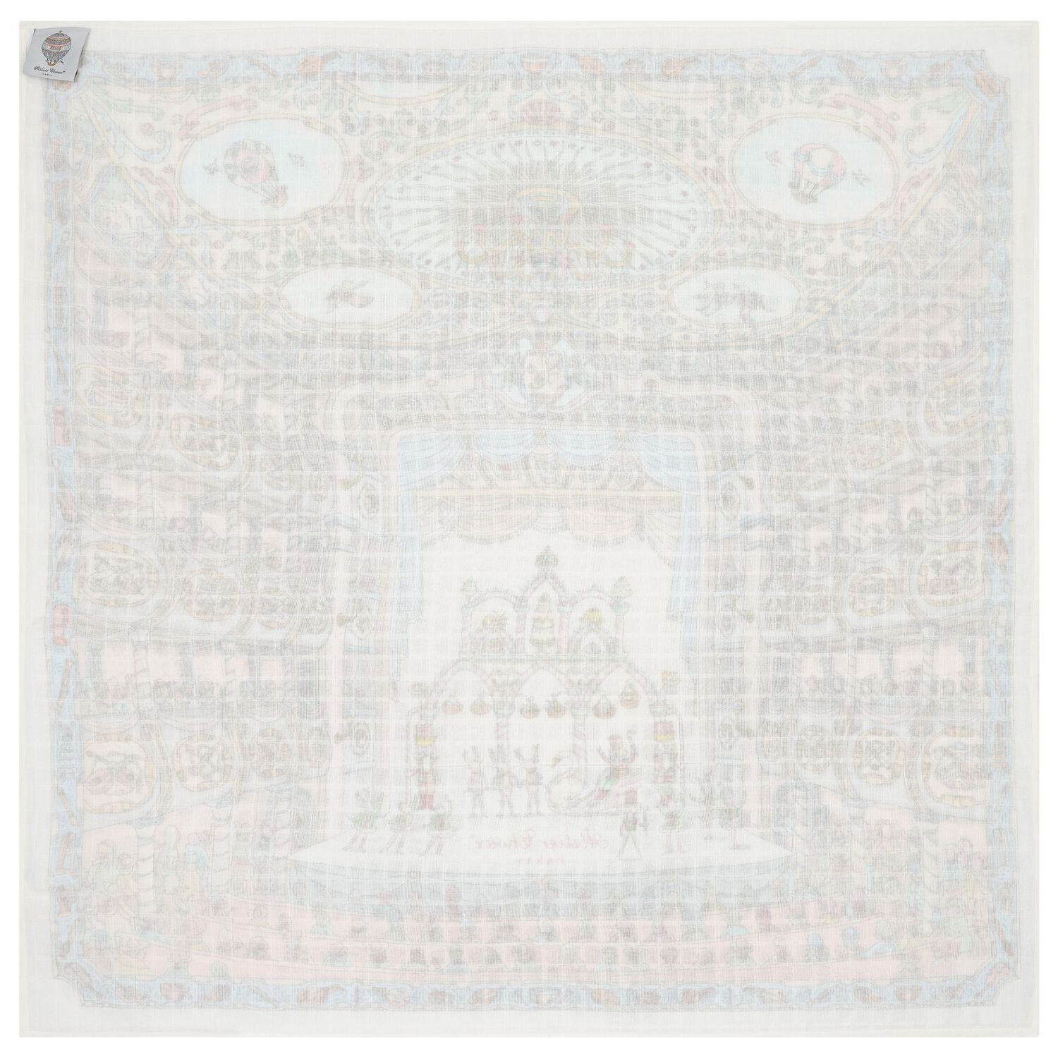 بطانية كاريه للأطفال بطبعة كسارة البندق  باللون الأبيض والأزرق, 1, hi-res image number null