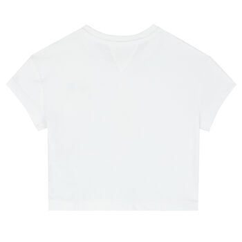 Girls White Logo T-Shirt