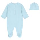 Baby Boys Blue Logo Babygrow Gift Set, 3, hi-res