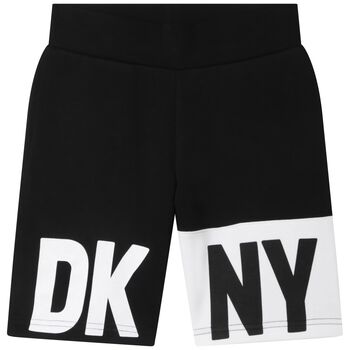 Boys Black & White Logo Shorts
