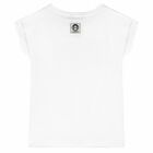 Girls White & Rose Gold Logo T-Shirt, 1, hi-res